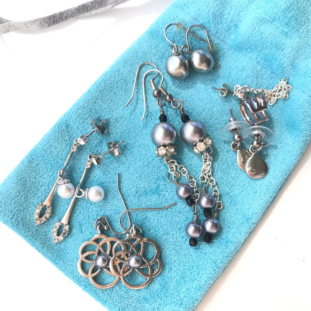 Bundle of 6 silver earrings